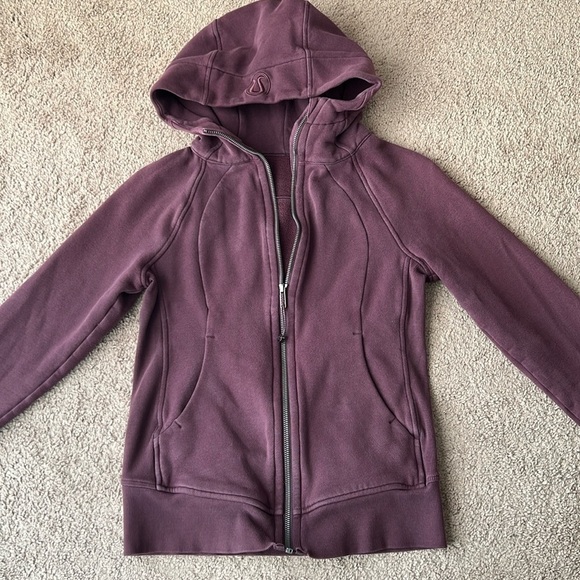 Lululemon Scuba Hoodie Light Cotton Fleece Cherry Cola - Picture 5 of 11